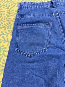 Blue Denim Cargo Pants