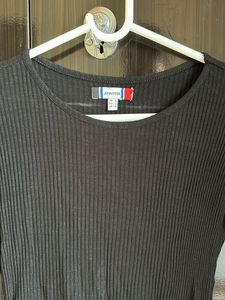 Black Ribbed Top