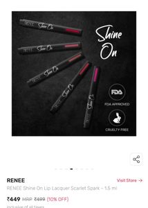 Sealed Renee Shine In Lip Laqueur - Scarlet Spark