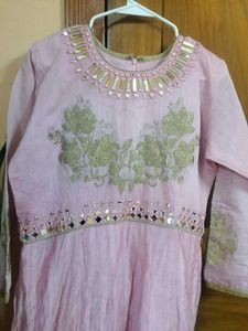 Pink Embellished Anarkali Dress
