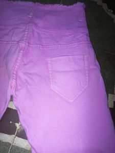 High Waist Pink Jeans