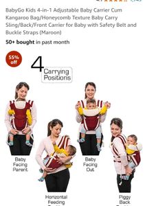 BabyGo Kids 4-in-1 Adjustable Baby Carrier