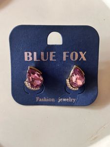 BLUE FOX pear Shape Stud