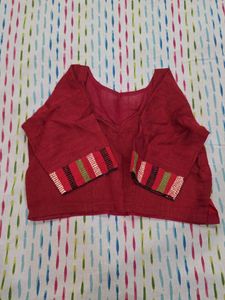 Maroon Readymade Saree Blouse