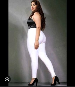 White High-Waisted Leggings