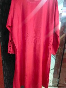 Embroidered Rust 2 Pcs Dress For Karwachauth