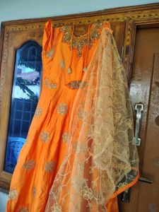 Orange Embroidered set