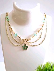 3 Pearl Necklaces &amp; Princess Core Necklace