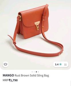 Mango Rust Brown Sling Bag