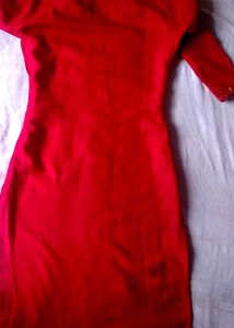 Red Embroidered Kurti