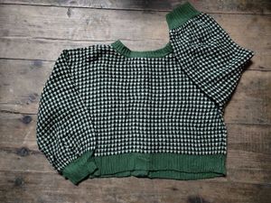 🌸Green Checked Cardigan