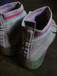Pink Knit Sneakers
