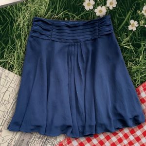 Navy Blue Midi Skirt