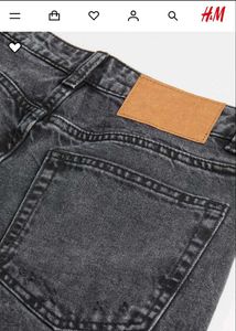 H&amp;m Acid Wash Wide Leg Jeans