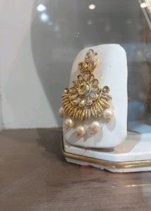 24 ctGold plated necklacesetwithmang tika