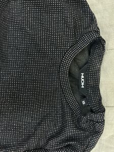 Sparkly Sheer Black Crop Top