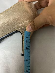 Metallic Silver Copper Heels