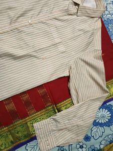 GoldenBeezeColor FullSleeves Polyester Shirt-UsedO