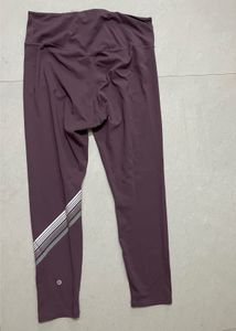 Purple Stripe Graphic Leggings