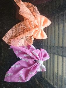 Handmade Bow Hair Clips - Set of 2