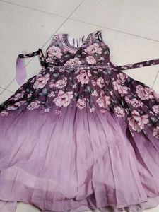 Floral Purple kids frock...