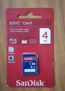 Brand New SanDisk 4 GB SDHC Memory Card