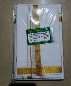 Veena Kalyanamalai Dhoti & Towel Set