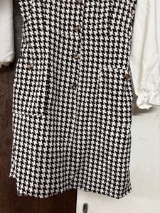 Korean Houndstooth  Jumper Dress Set