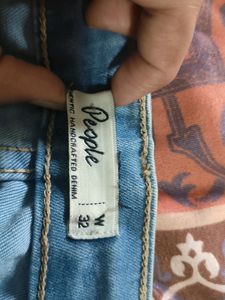 PEOPLE Light Blue Slim Fit Jeans