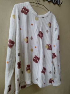 Comfy Bear Picture White Lounge Wear