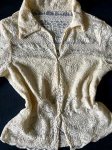 lace full sleeve crop top