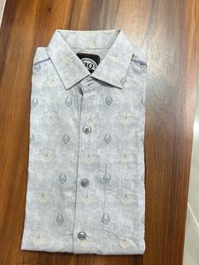 Patterned Button-Down Shirt