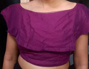 Purple Crop Top Blouse