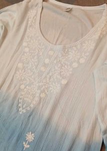 Ombre Chikankari Kurti