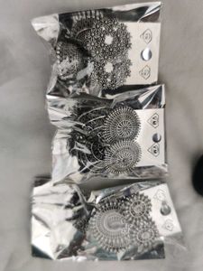 Stylish Jhumka Earrings silver oxidised