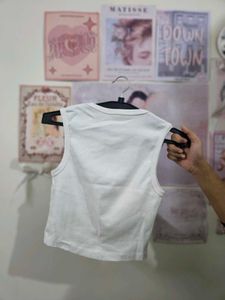 White Sleeveless Top