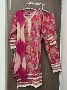 heavy Floral Print  3 pcs suit for M &amp;