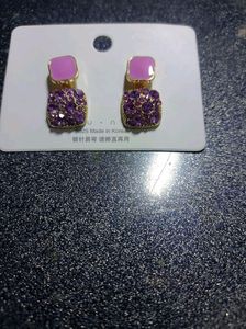 Unused Purple Studded Earrings