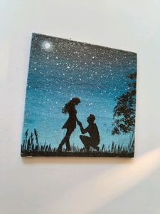 Starry Night With Girl Proposing Boy