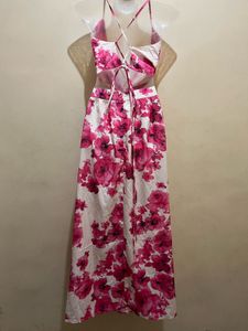 Shein Branded Pinterest Floral Cutout GoaMaxi Dres