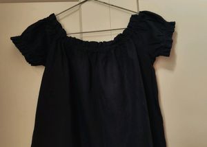 Vera moda Off-shoulder Navy Blue Top
