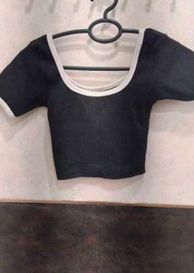 Cute Black Crop Top