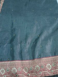 Silk Saree with Embellishments