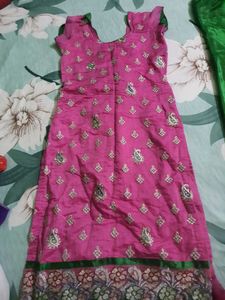 Pink Embroidered Kurti