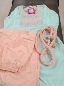 Elegant Light Green 3 piece  Kurta set
