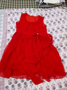 Red Sleeveless Party Dress