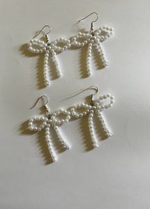 Pearl Bow Earrings