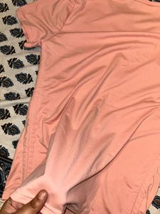Peach Tie-Up Tunic Top