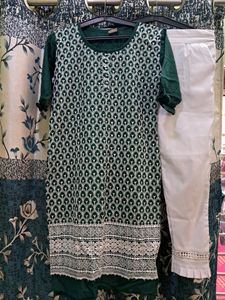 Chikankari kurta Set With Pocket
