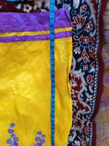 Embroidered Yellow Kurti